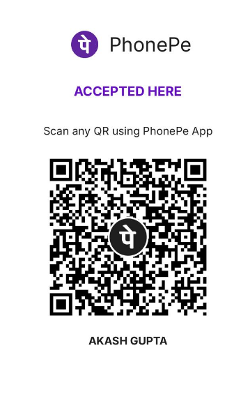 PhonePe QR accepted here for Akash Gupta